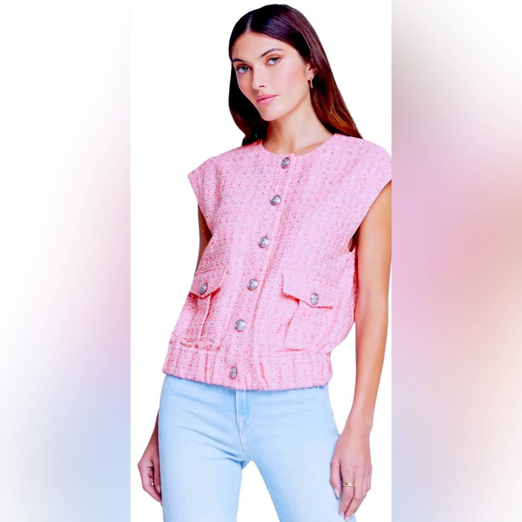 Nwt $425 L'agence Uma Vest Color: Sugar Plum Size Medium